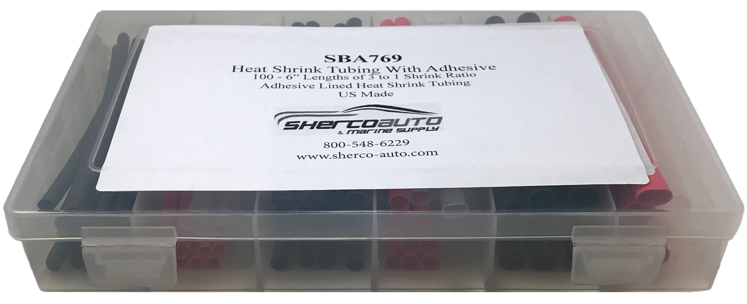 Heat Shrink Tubing Assortment - 3:1 Adhesive Lined - 100 Piece Kit - Image 2