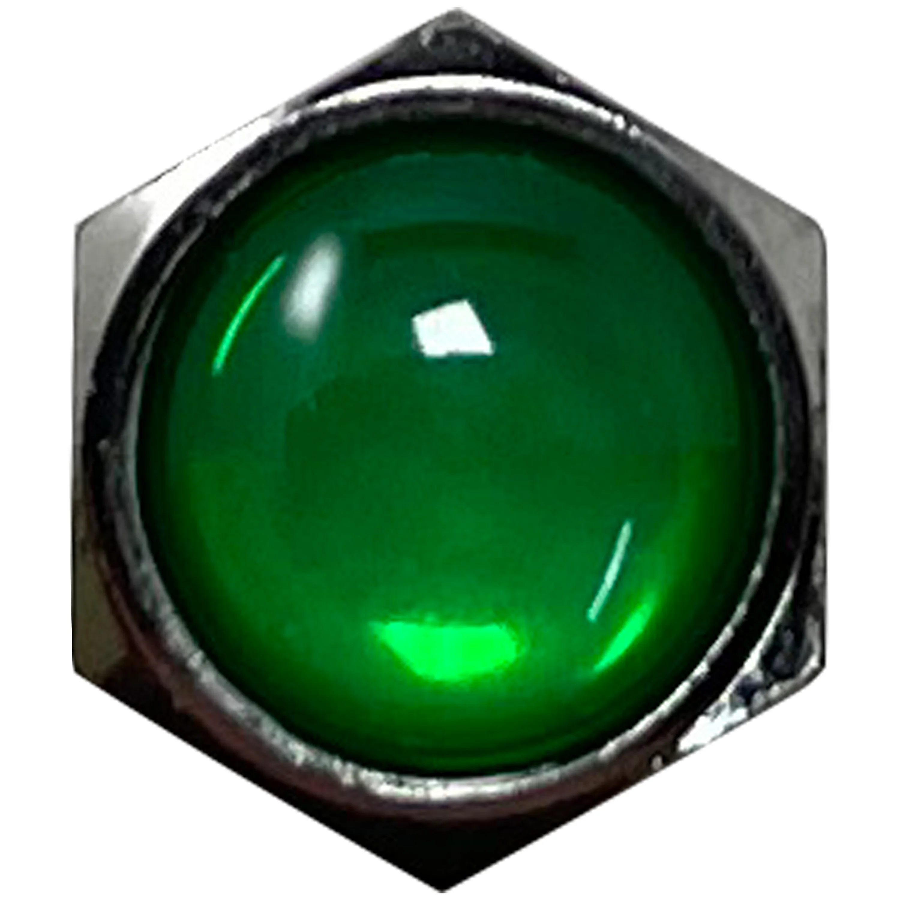 TPMS Valve Stem Caps - Chromed Plastic with Green Dome - Universal Fit - 100 Pack - Image 8