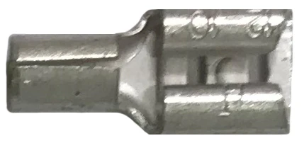12-10 AWG Non-Insulated Female Quick Disconnect Terminals - .250 Tab Tin-Plated Copper - 100 to 1000 Pack - Made in USA