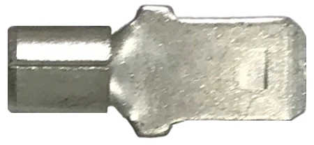 12-10 AWG Non-Insulated Male Quick Disconnect Terminals - .250 Tab Tin-Plated Copper - 100 or 1000 Pack - Made in USA