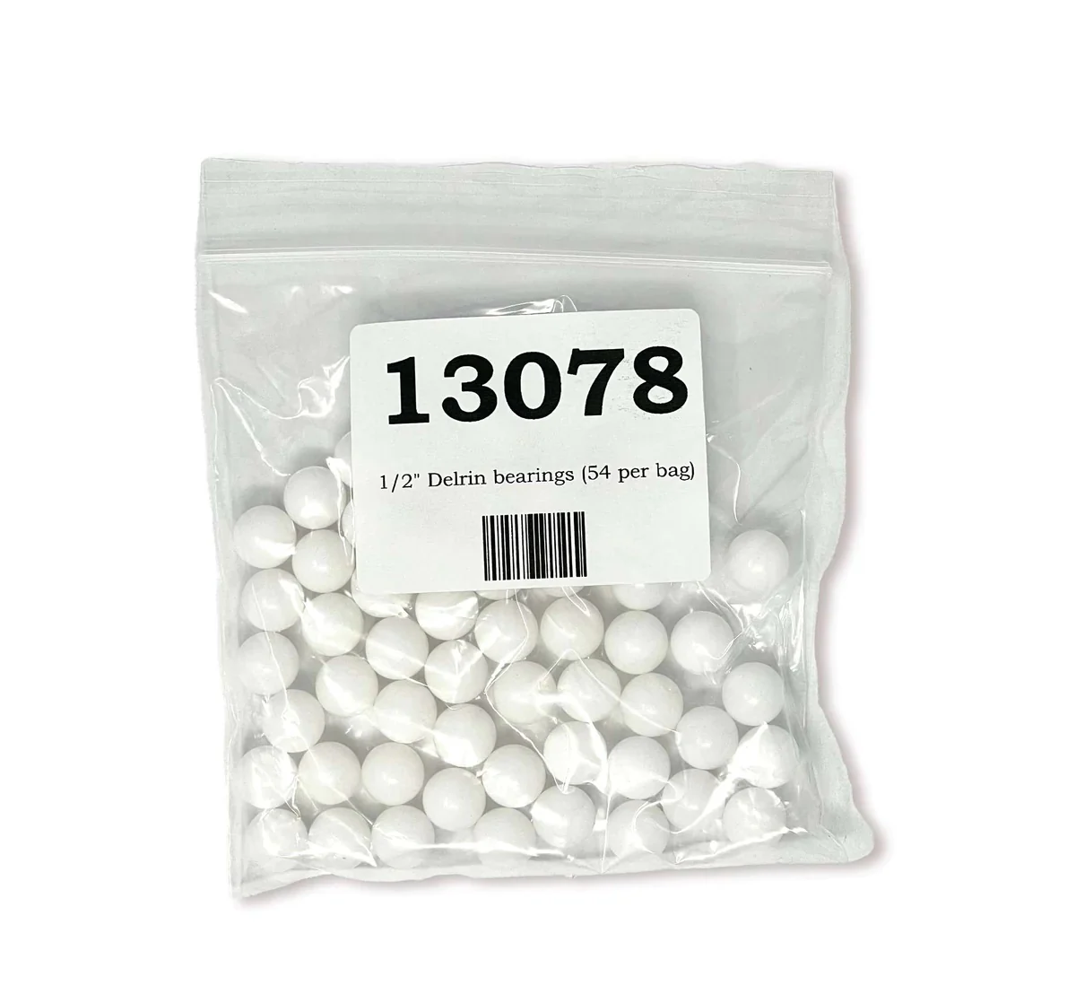 1/2 Inch Delrin Bearings - 54 Pack