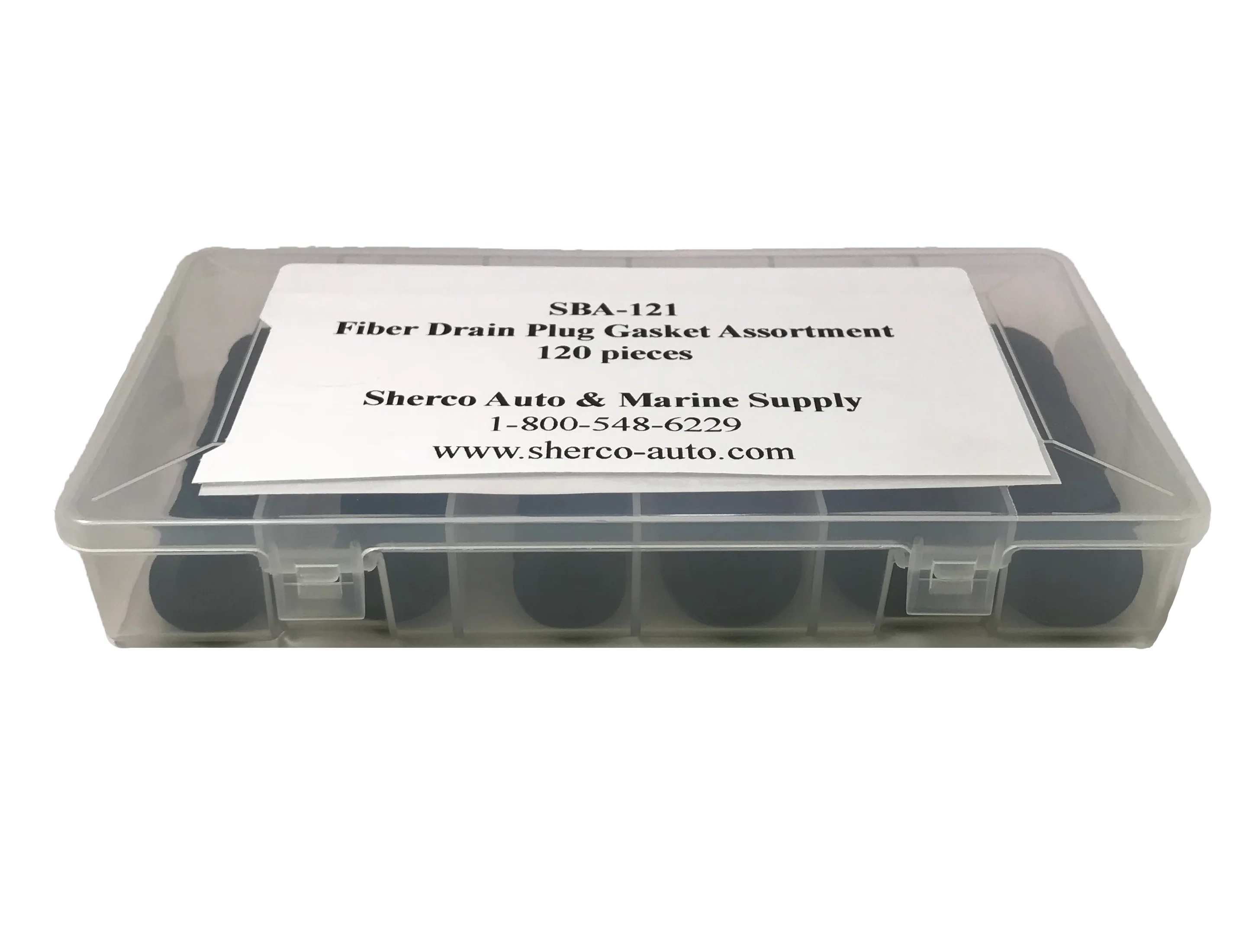 120 Piece Fiber Oil Drain Plug Gasket Assortment Kit - Image 3
