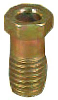 Metric & Imperial Bubble Flare Tube Nut, 1/4 in, 12 mm, 1.75, Yellow 5 pack