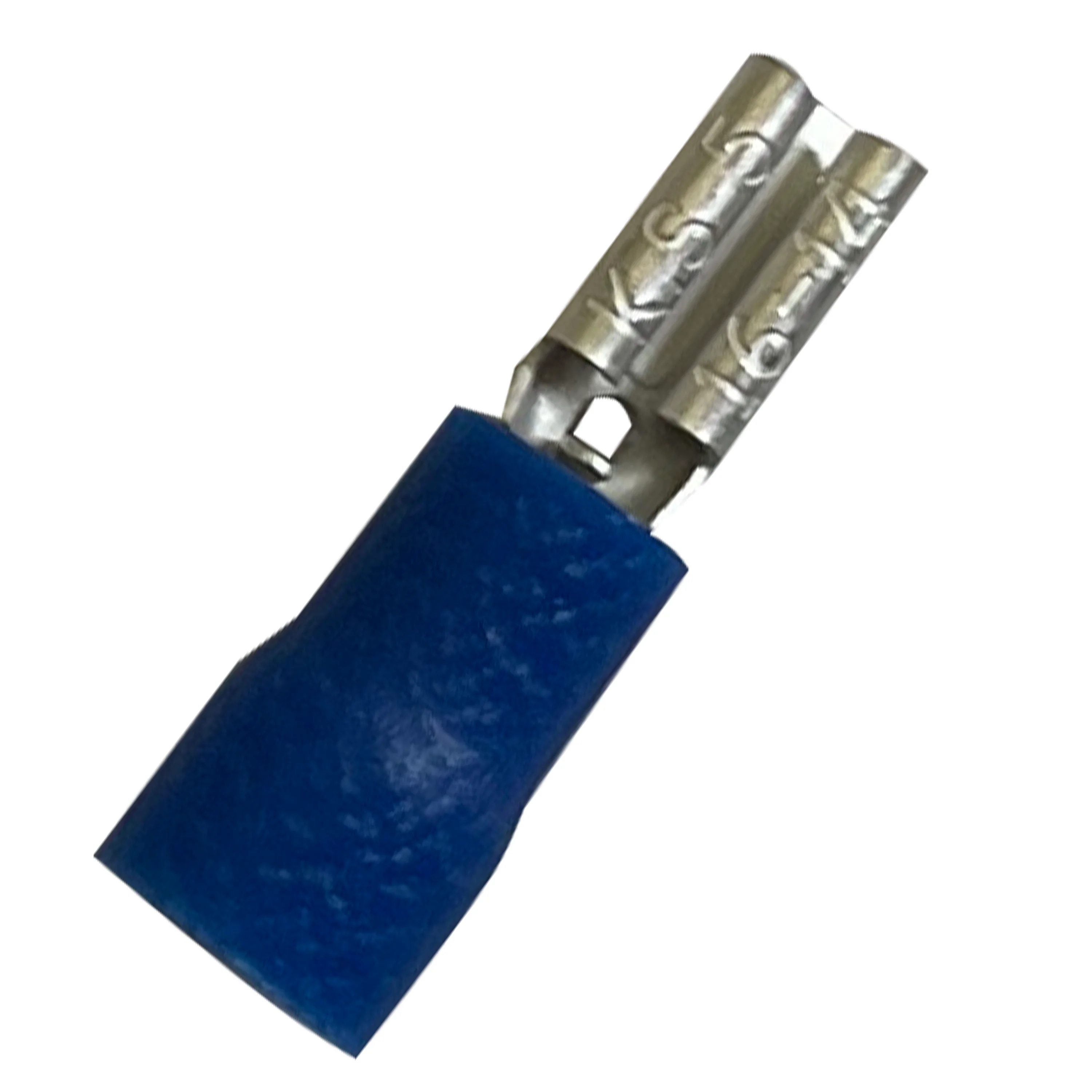 Vinyl Insulated Blue Female Quick Disconnect Connector 16-14 Gauge .110 Tab - 100 or 400 Pack - Image 2