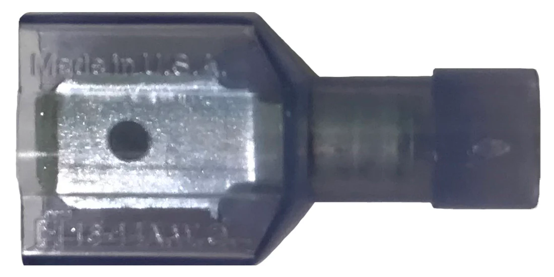Nylon Fully Insulated 16-14 AWG Male Quick Disconnect .250 Tab - 100 or 500 Pack - Made in USA