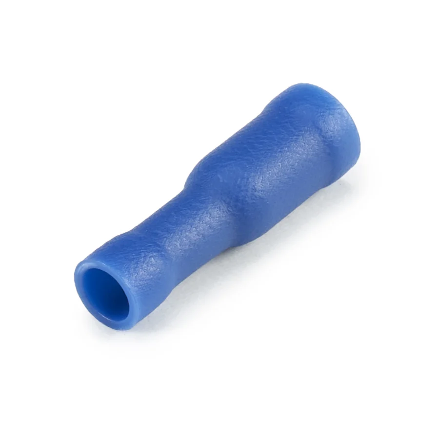 Vinyl Insulated Blue Female Bullet Connector 16-14 Gauge .156 Tab - 100 or 200 Pack - Image 2