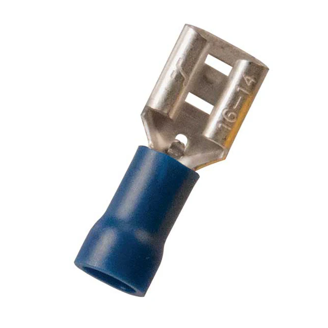 Vinyl Insulated Blue Female Quick Disconnect Connector 16-14 Gauge .205 Tab - 100 or 300 Pack