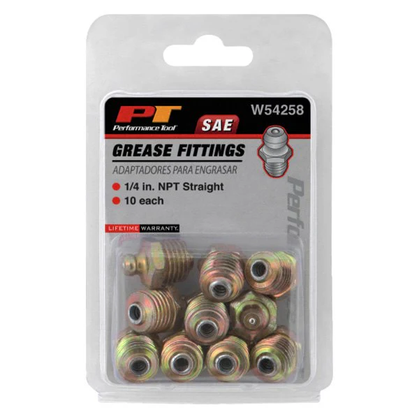 Straight Grease Fitting - 1/4" NPT - 10 Pack - Image 2