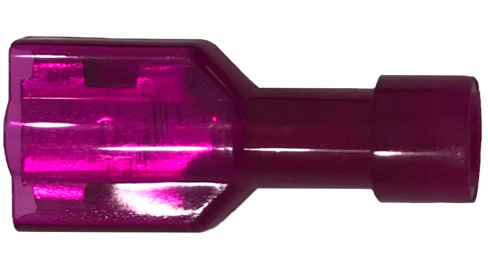 Nylon Fully Insulated Red Female Quick Disconnect Connector 22-18 Gauge .187 Tab - 100 Pack - Image 2