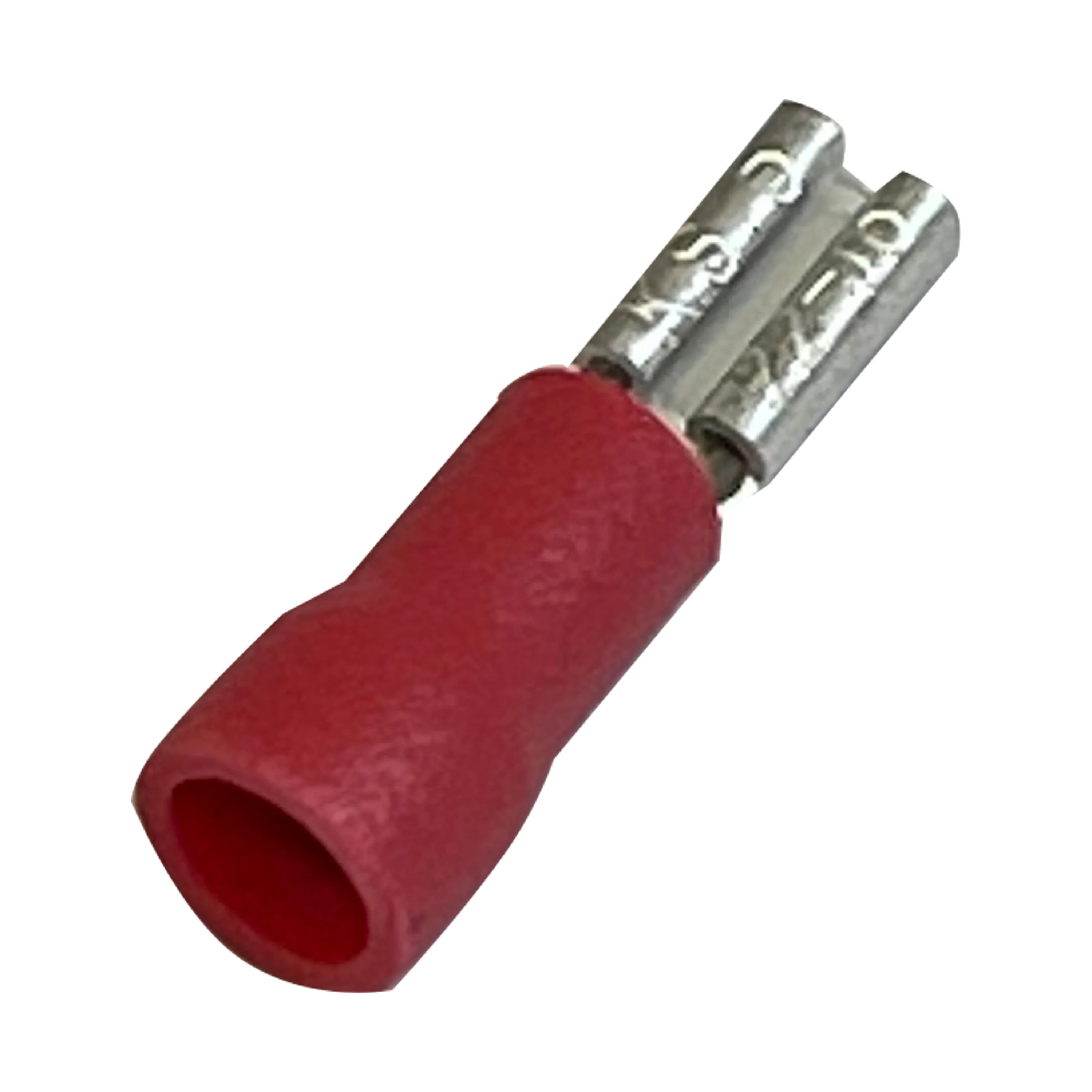 Vinyl Insulated Red Female Quick Disconnect Connector 22-18 Gauge .110 Tab - 100 or 300 Pack - Image 2