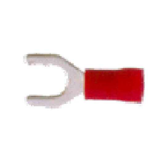 Vinyl Insulated Red Spade Terminal 22-18 Gauge #10 Stud - 100 or 300 Pack - Image 3