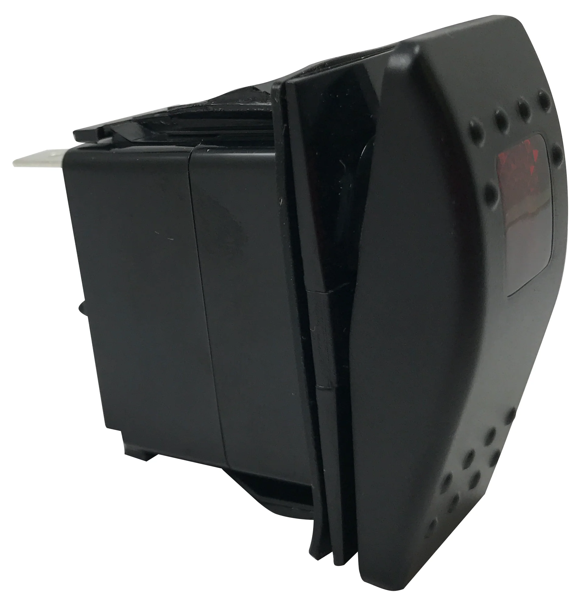 3-Pin Black Panel Mount Red LED Switch - ON / OFF - Image 2