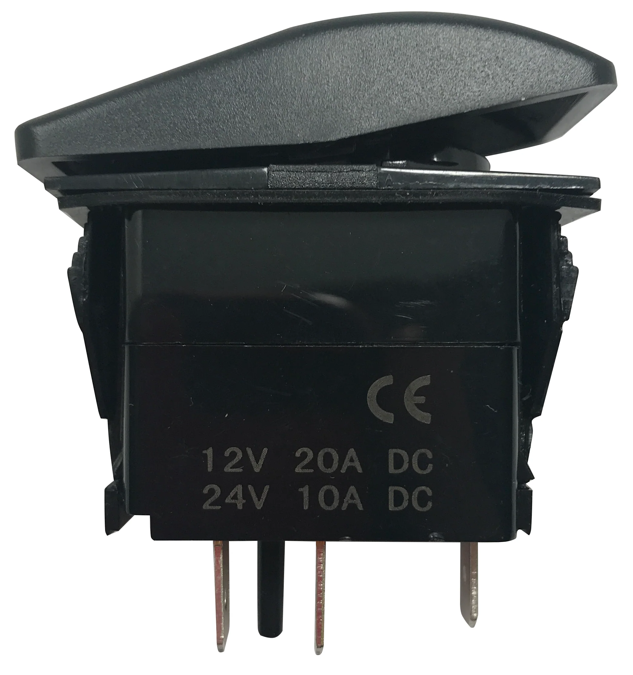 3-Pin Black Panel Mount Red LED Switch - ON / OFF - Image 3