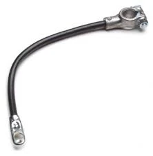 Black 10" 4 Gauge Top Post Battery Cable