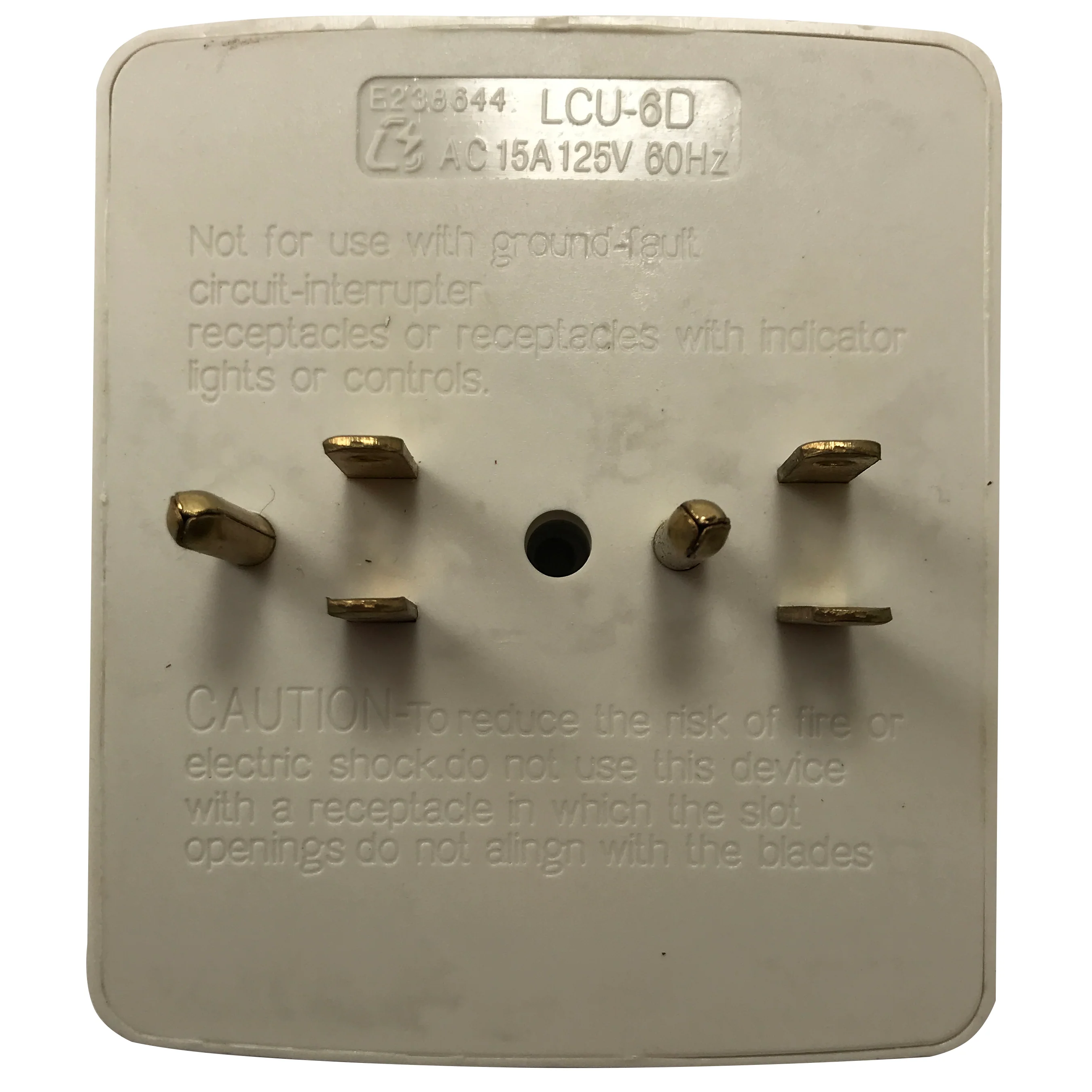 6-Outlet Electrical Wall Tap - Multi Plug Adapter - 15A 125V - UL Listed - Image 3
