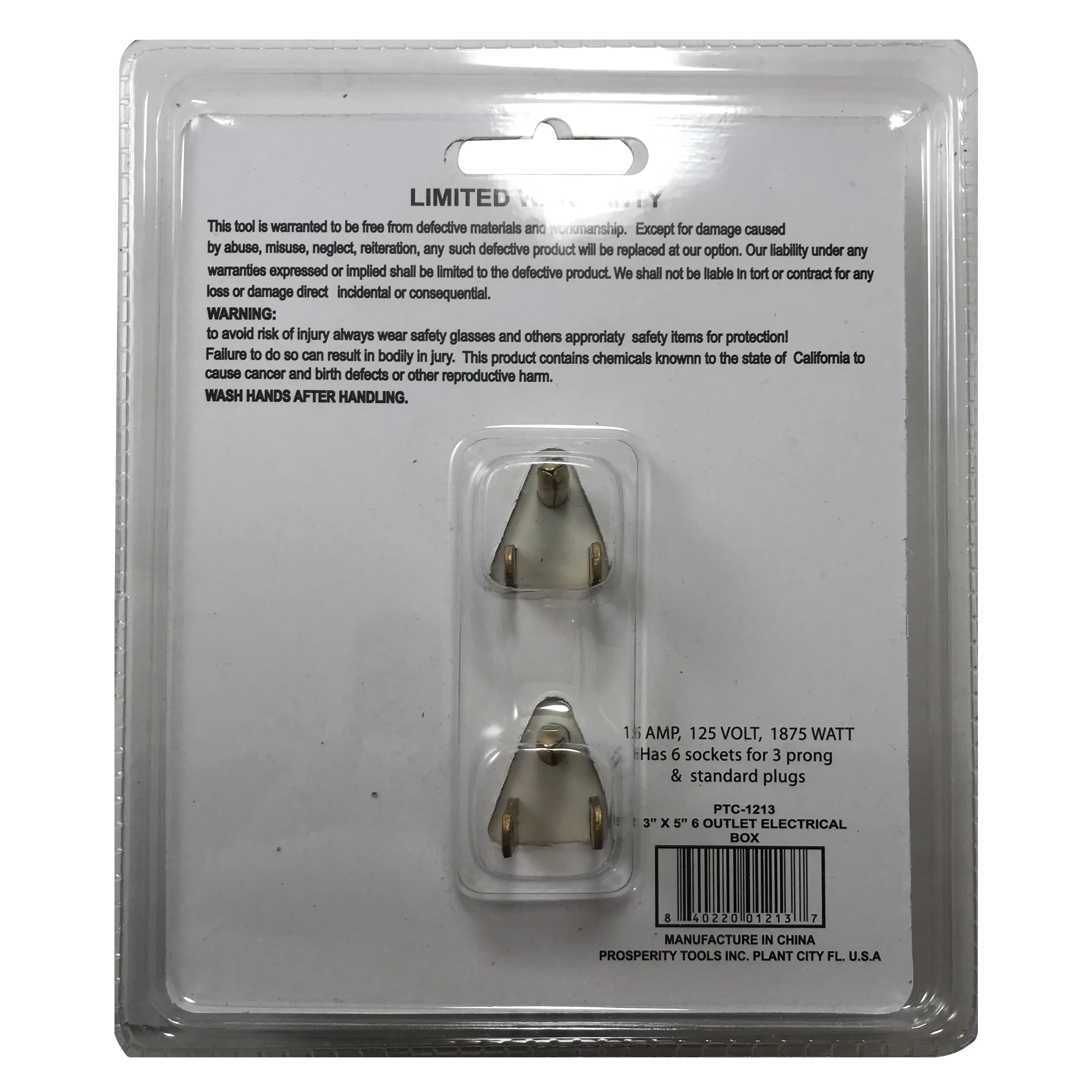 6-Outlet Electrical Wall Tap - Multi Plug Adapter - 15A 125V - UL Listed - Image 7