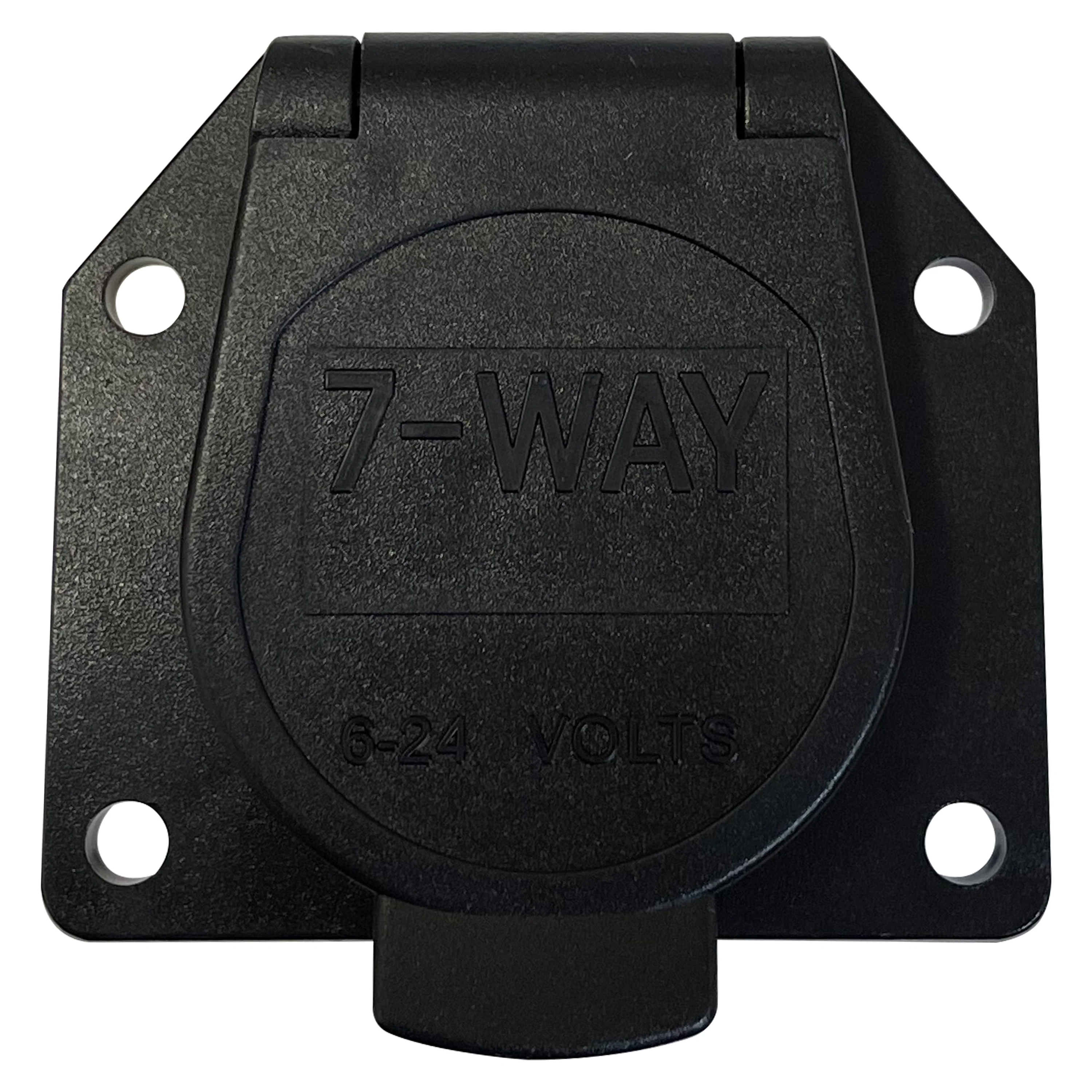 7-Way RV Trailer Socket - Round Pin Connector - Weather-Resistant Housing - Image 3