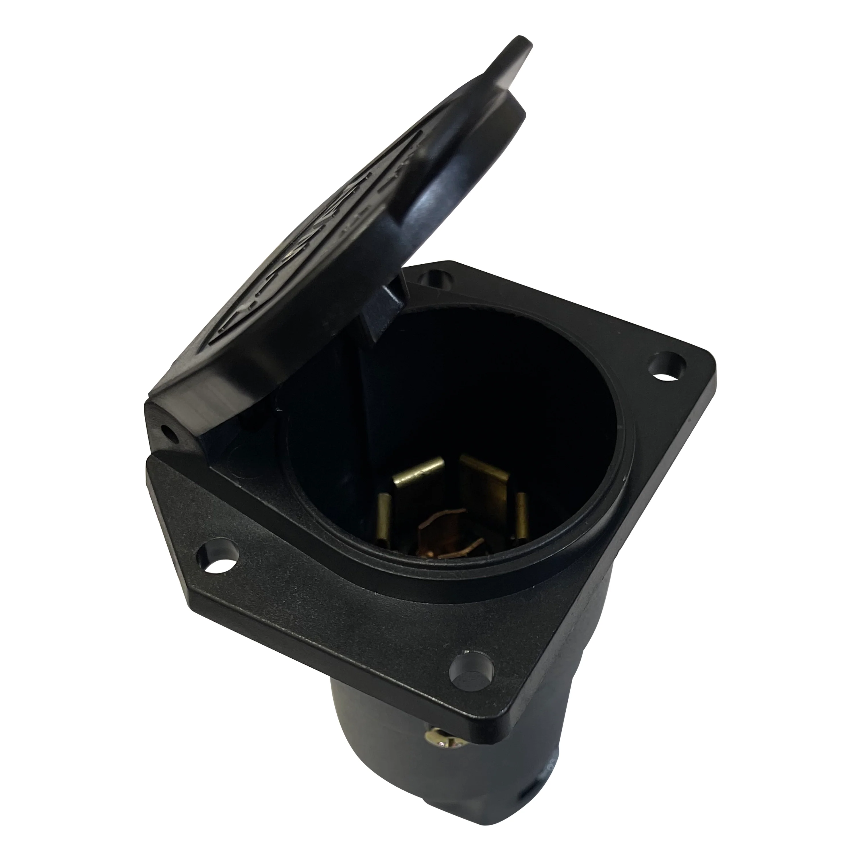 7-Way RV Trailer Socket - Round Pin Connector - Weather-Resistant Housing - Image 5