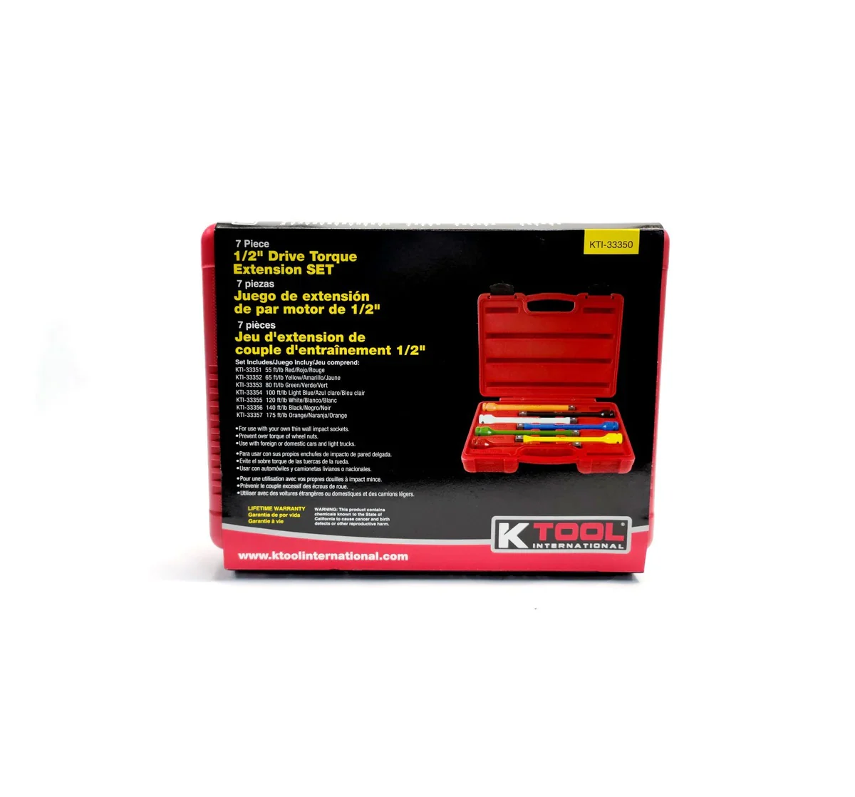 7 Piece 1/2" Drive Torque Extension Set - Image 4