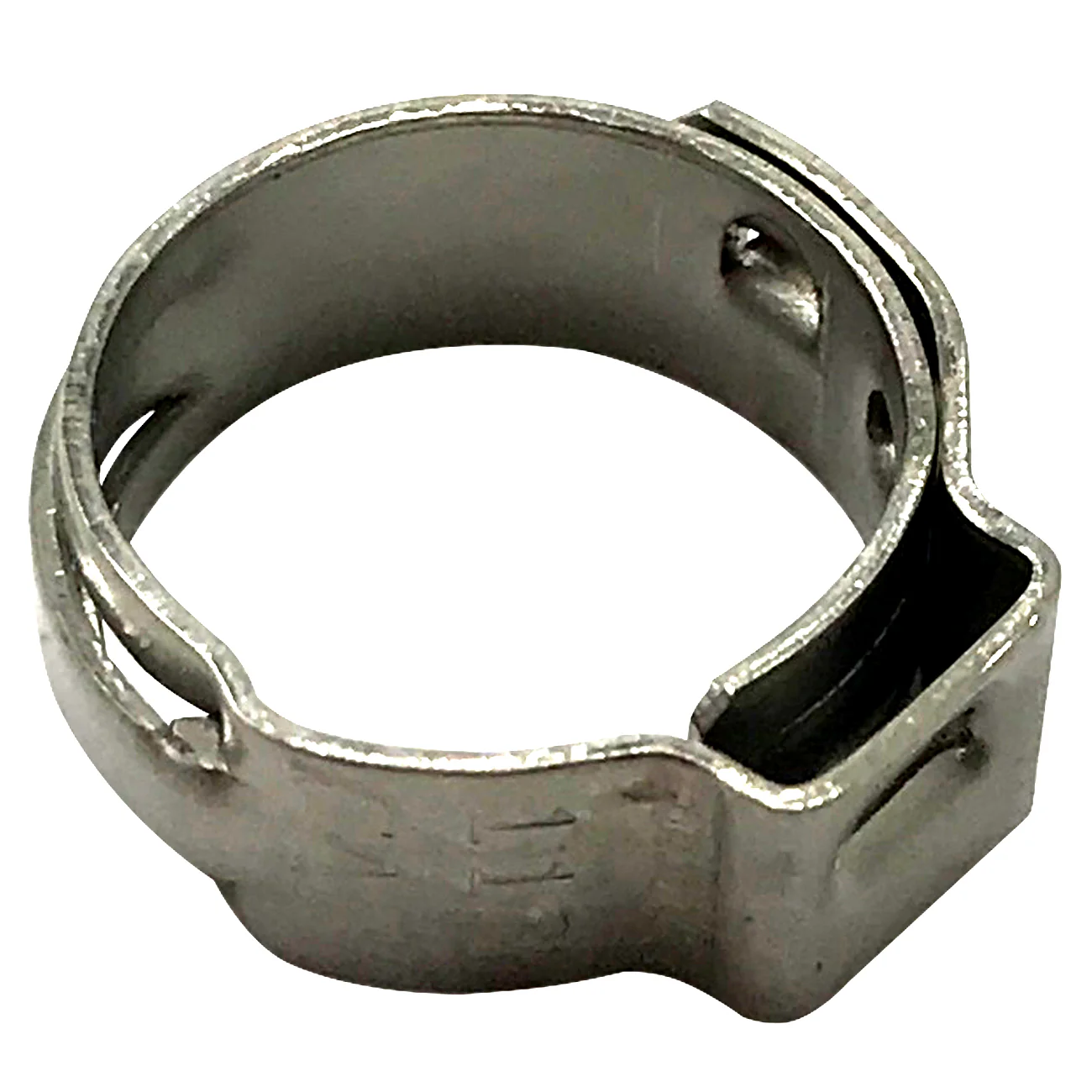 Open Single Ear Pinch Crimp Hose Clamp 7/16" (.378" - 7/16") 9.6 - 11.1 mm - 10 or 100 Pack