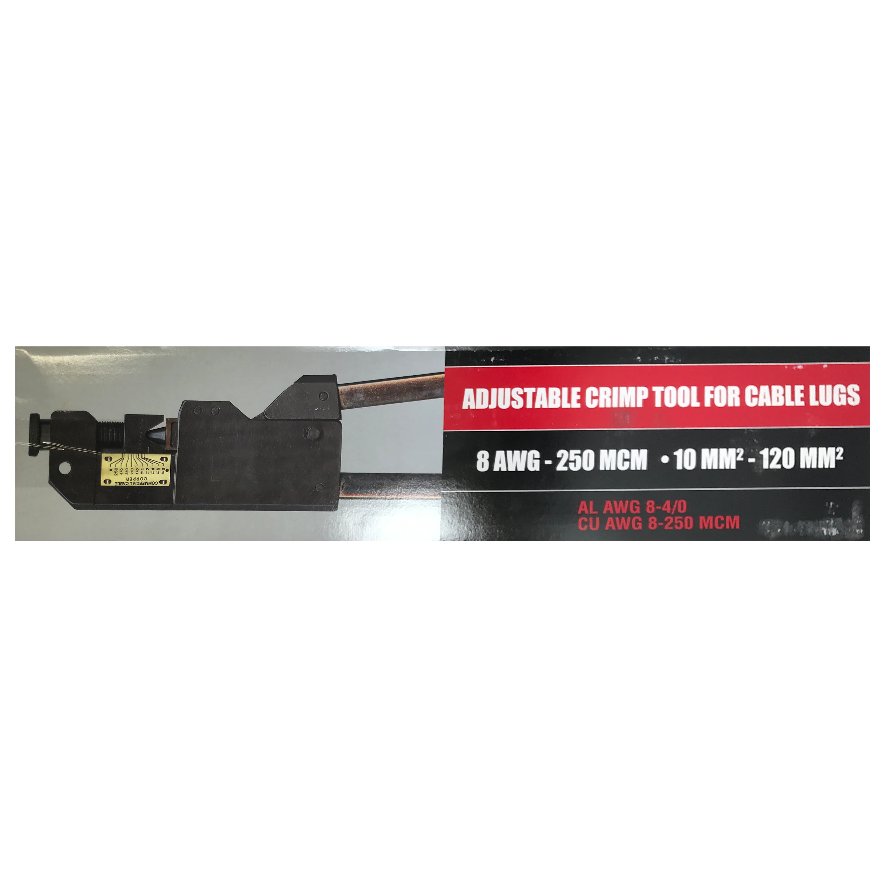 25" Heavy Duty Adjustable Anvil Crimp Tool For Battery Wire Copper Lug Terminals - Image 8