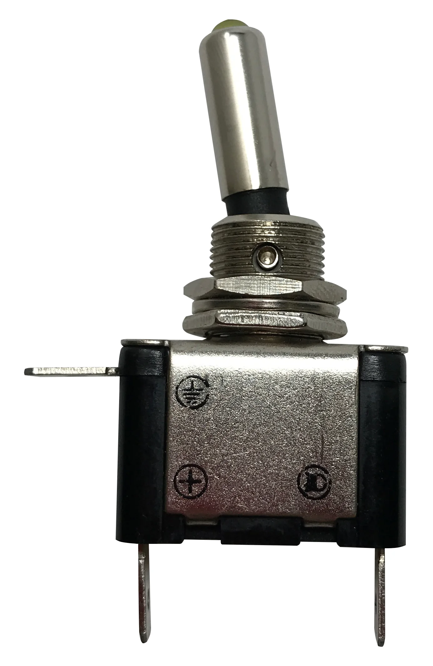 Amber LED Toggle Switch - SPST ON/OFF - 20A @ 12V - Fits 12.5mm Hole - 1 or 2 Pack - Image 3