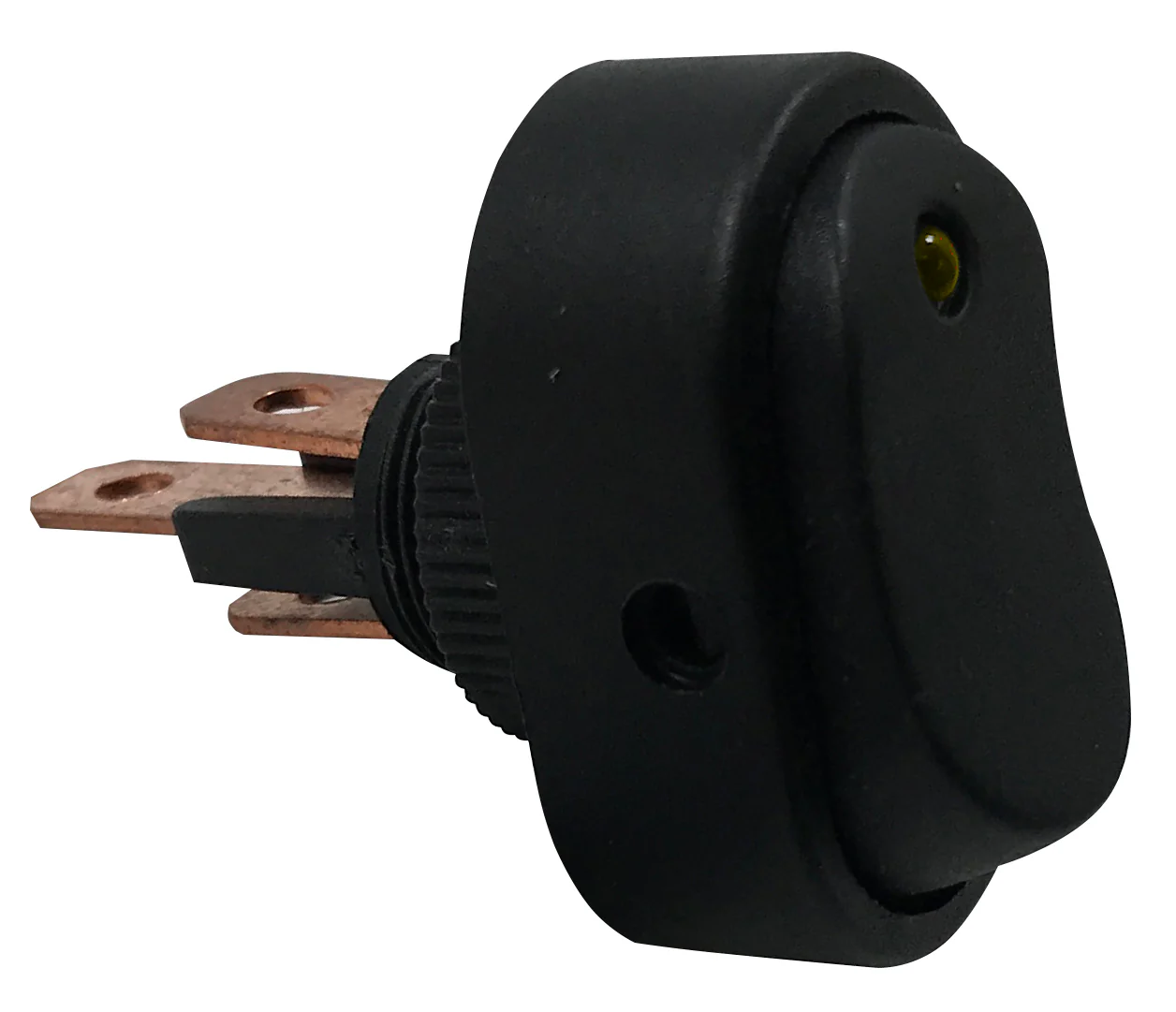 Amber LED Illuminated Rocker Switch ON / OFF SPST - 16 Amps @12 Volt - 1 or 4 Pack