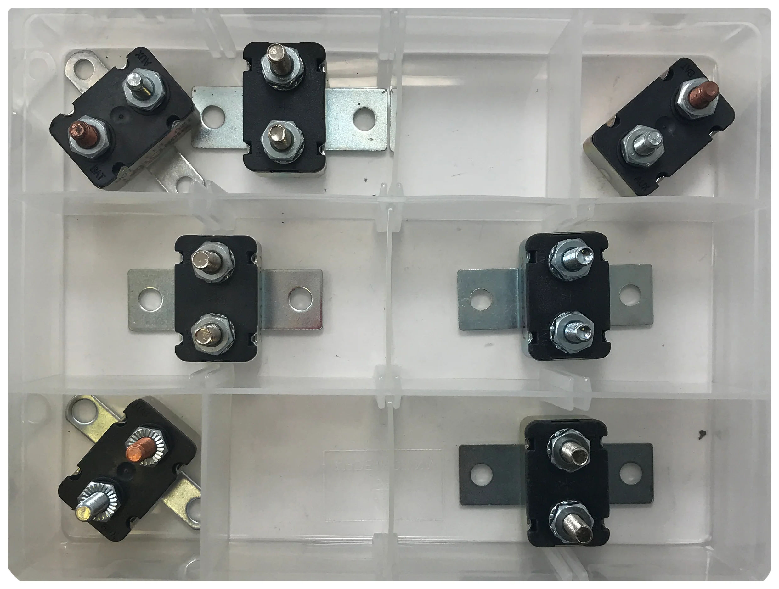 7 Piece Automotive Mountable Circuit Breaker Assortment - Universal Stud Type