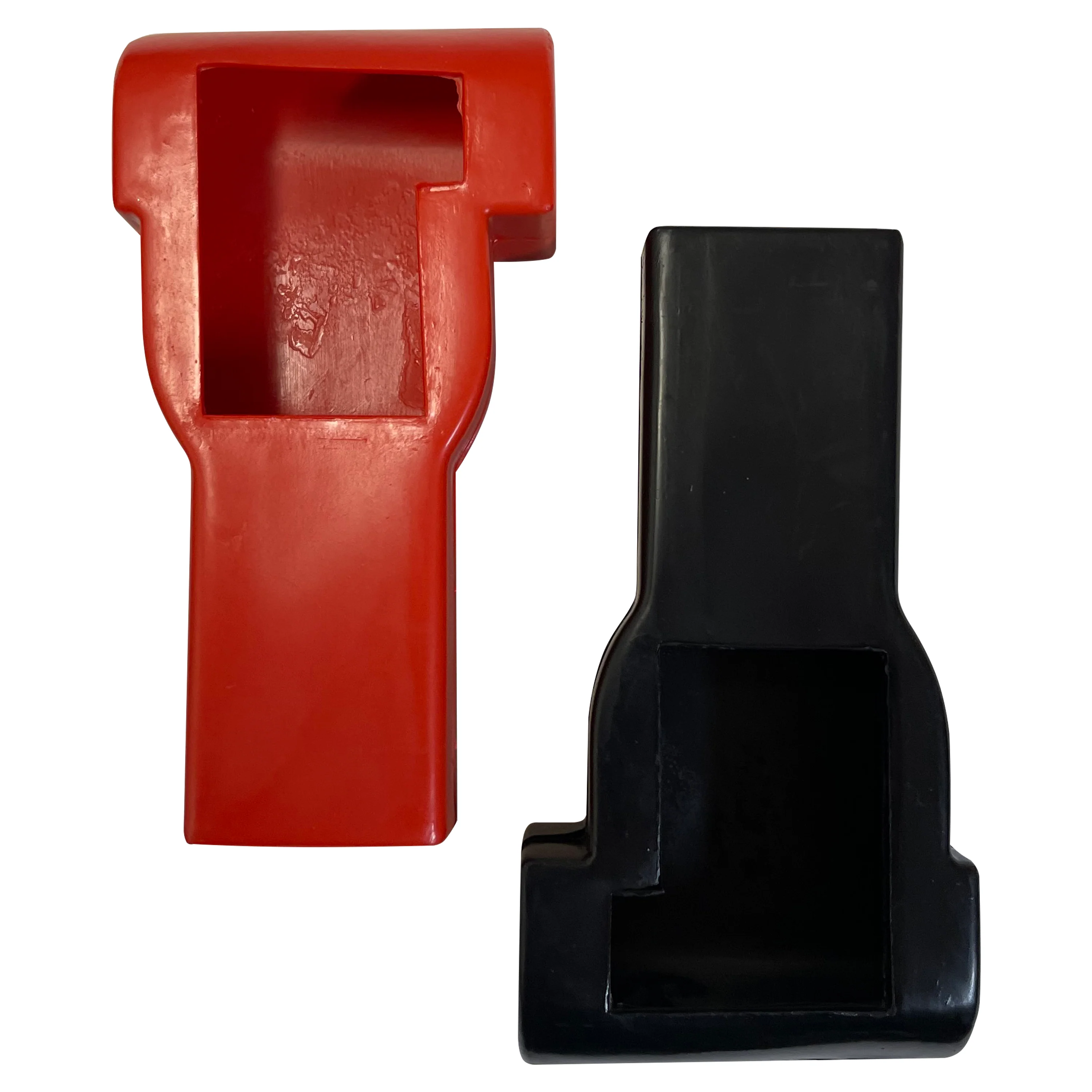 Black and Red Straight Battery Terminal Boots for 4 & 6 Gauge Cable - Pair - Image 4