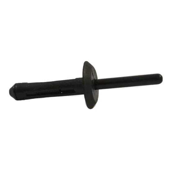 Black Nylon Blind Rivet 1/4" (6.3mm) Hole, 5/32" - 13/32" Panel Range, 43/64" Flange, 100 Pack