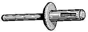 Black Nylon Blind Rivet 13/64" (5mm) Hole, 1/16" - 11/64" Panel Range, 15/32" Flange, 100 Pack
