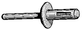 Black Nylon Blind Rivet 17/64" (6.6mm) Hole, 3/32" - 3/16" Panel Range, 45/64" Flange, 100 Pack