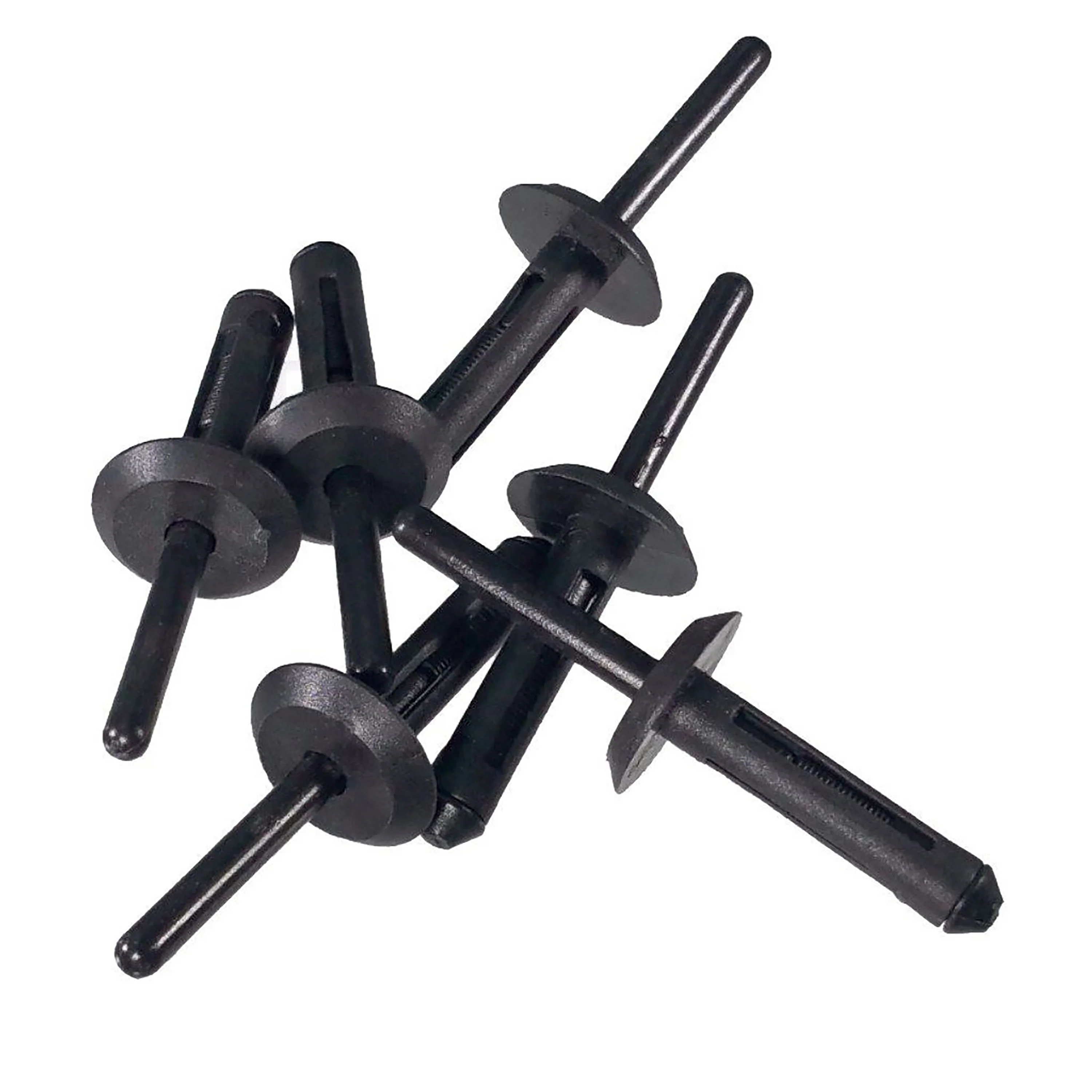 Black Nylon Blind Rivets Mandrel Retainer - 1/4" Dia. - 21/32" Flange - 25 Pack - Image 2