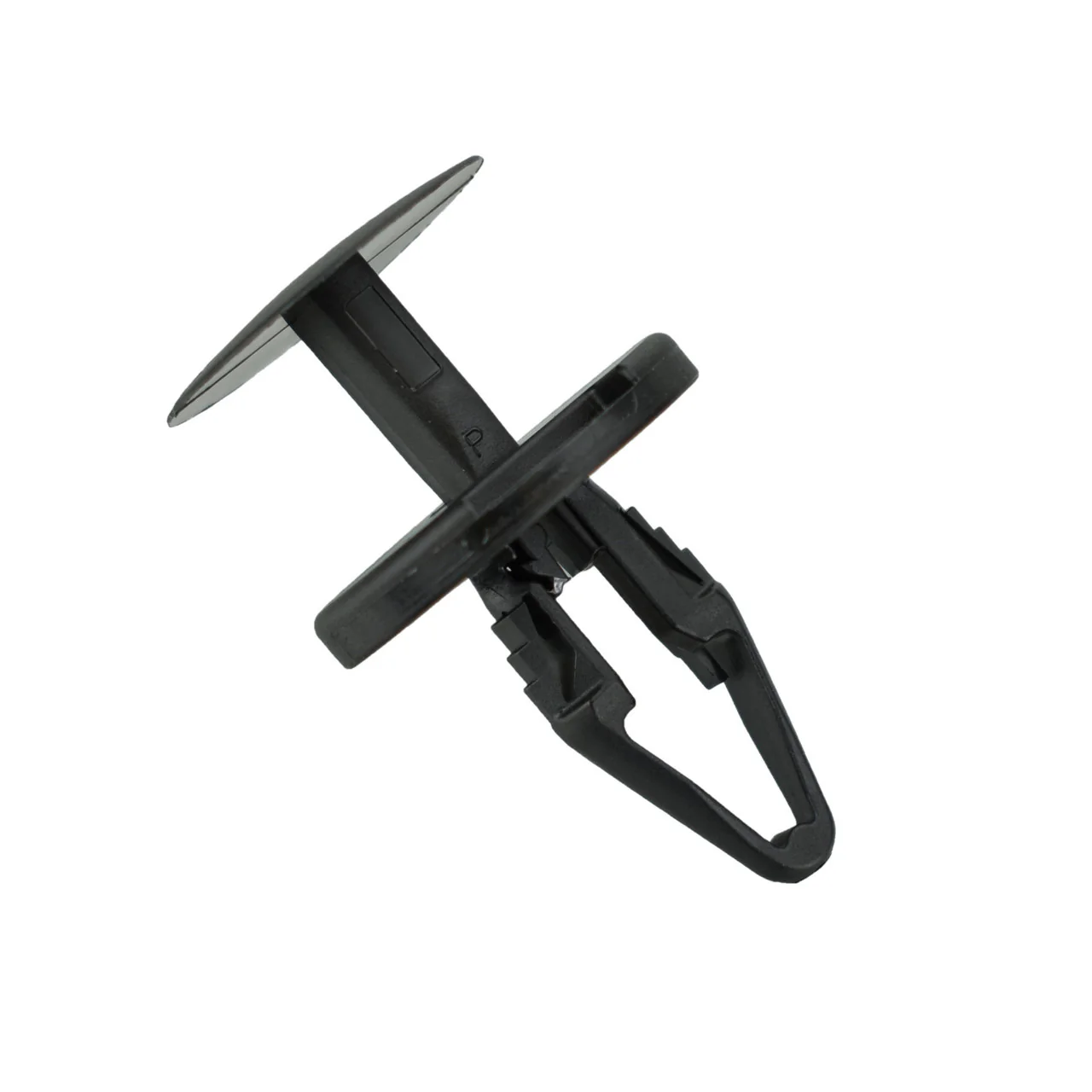 Black Nylon Ergo Tufloks Push Retainer Clips - 1/4" Hole - 17.5 MM Stem - 25 Pack