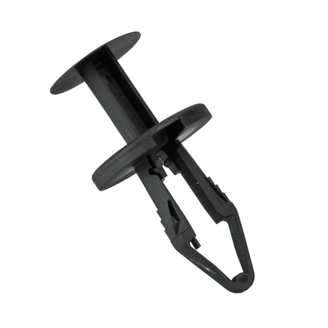 Black Nylon Ergo Tufloks Push Retainer Clips - 21/64" Hole - 24 MM Stem - 25 Pack - Image 2