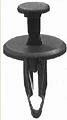 Black Nylon Push-Type Retainer Head Diameter 11/16", Stem Length 13/16",Fits Into 1/4" Hole Chrysle - 25 or 100 Pack