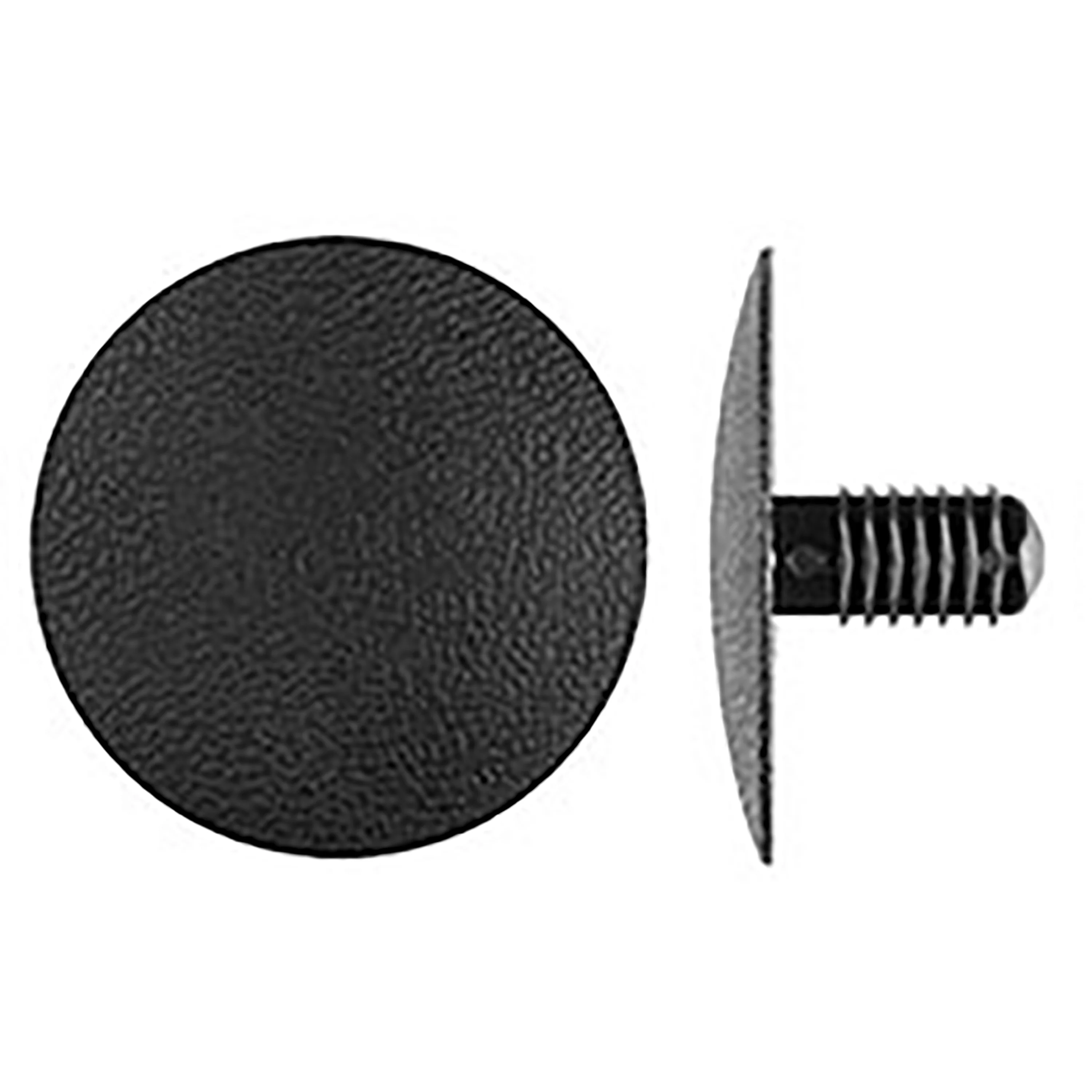 Black Nylon Trunk Interior Trim Retainers - 7MM Hole 13MM Stem 30MM Head - 15 Pack - Image 2