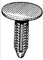 Black Universal Nylon Panel Retainer Head Diameter 1", Stem Diameter 7/16",Stem Length 13/16" GM # 1 - 25 or 100 Pack