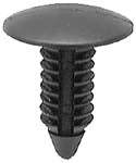 Black Universal Nylon Shield Retainer Head Diameter 11/16", Stem Diameter 5/16", Stem Length 13/16" - 25 or 100 Pack - Image 2