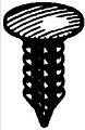 Black Universal Nylon Shield Retainer Head Diameter 23/64", Stem Diameter 3/16", Stem Length 7/16"