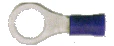 16-14 AWG Blue Ring Terminals - Vinyl Insulated - 5/16" Stud - 100 or 200 Pack
