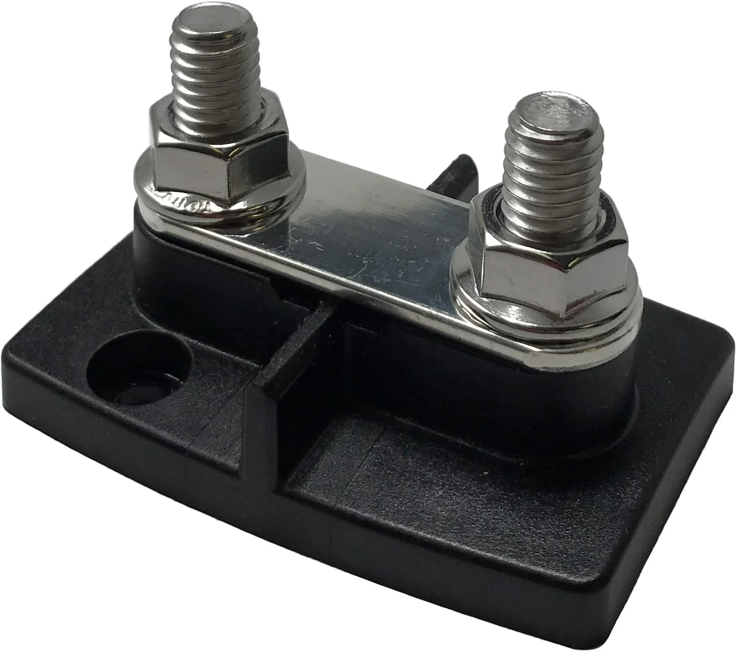 Blue Sea 2019 Marine Power Bar Common Bus Bar 3/8"-16 Stud 200A 48V DC - Made in the USA