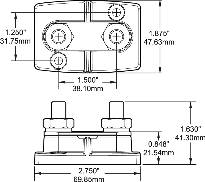 Blue Sea Systems #2019 Marine Power Bar Dual Bus Bar - Two 3/8" -16 Stud and Insulators - Image 6