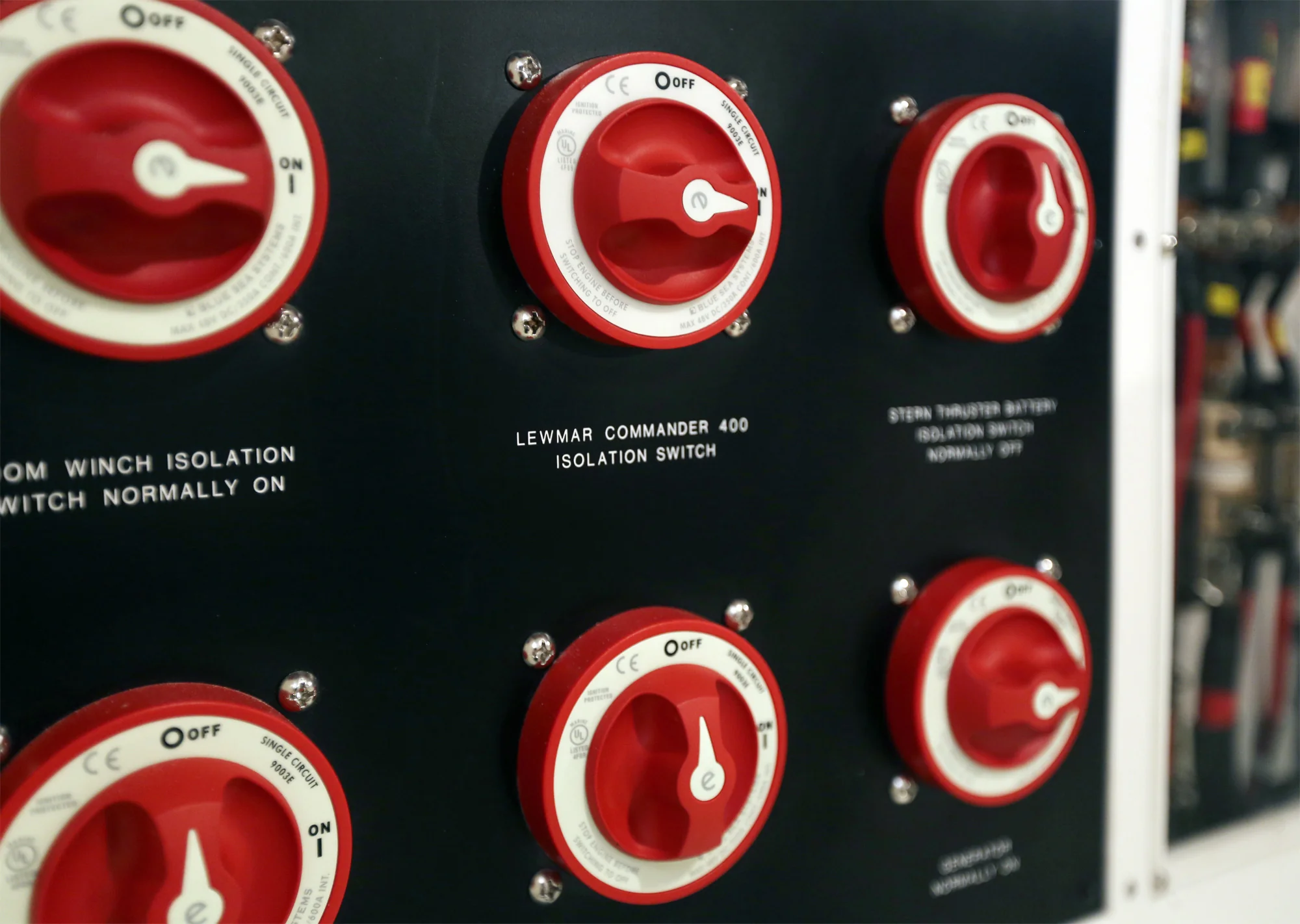 Blue Sea 9001e Marine 4-Position Dual Boat Battery Selector Switch - OFF/1/1+2/2 - Image 6