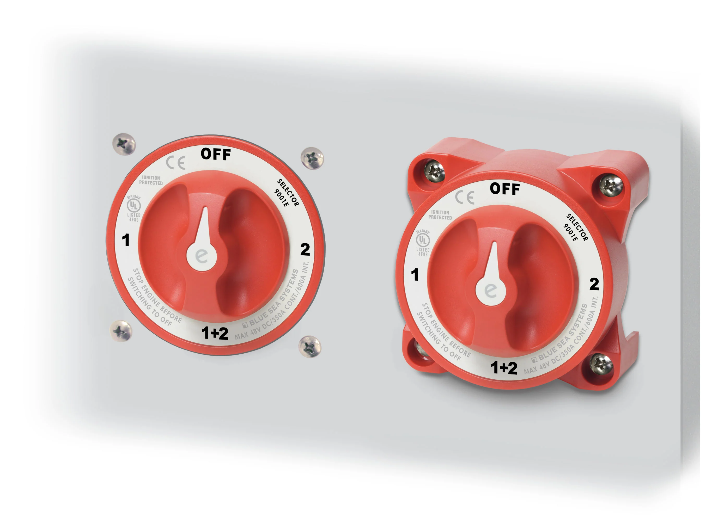 Blue Sea 9001e Marine 4-Position Dual Boat Battery Selector Switch - OFF/1/1+2/2 - Image 9