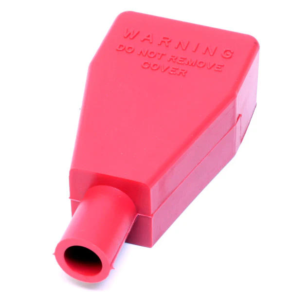 1/0-2/0 AWG Straight Battery Terminal Boot - Red - 1 or 5 Pack