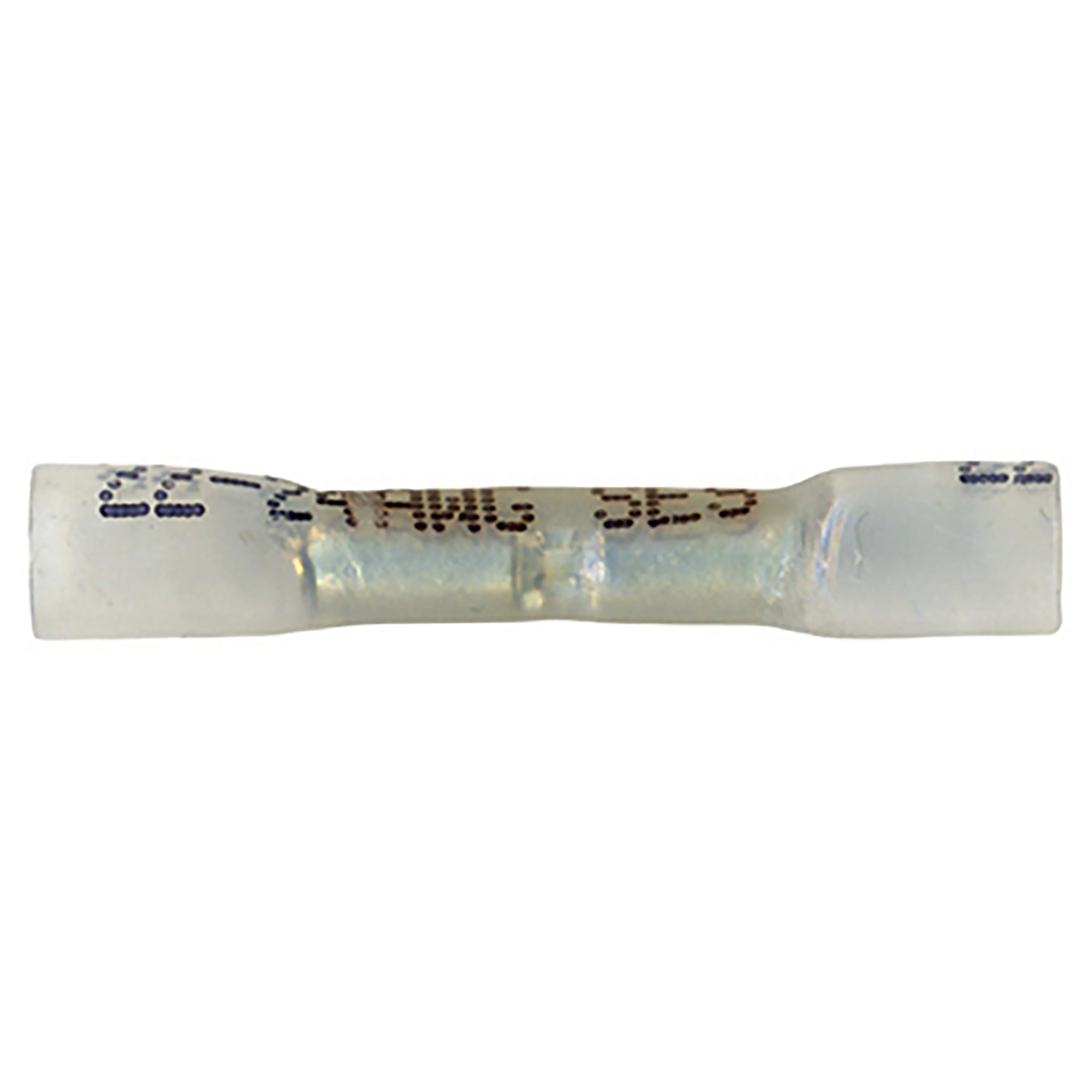 26-24 AWG White Butt Connector - Heat Shrink & Crimp - 10 to 500 Pack