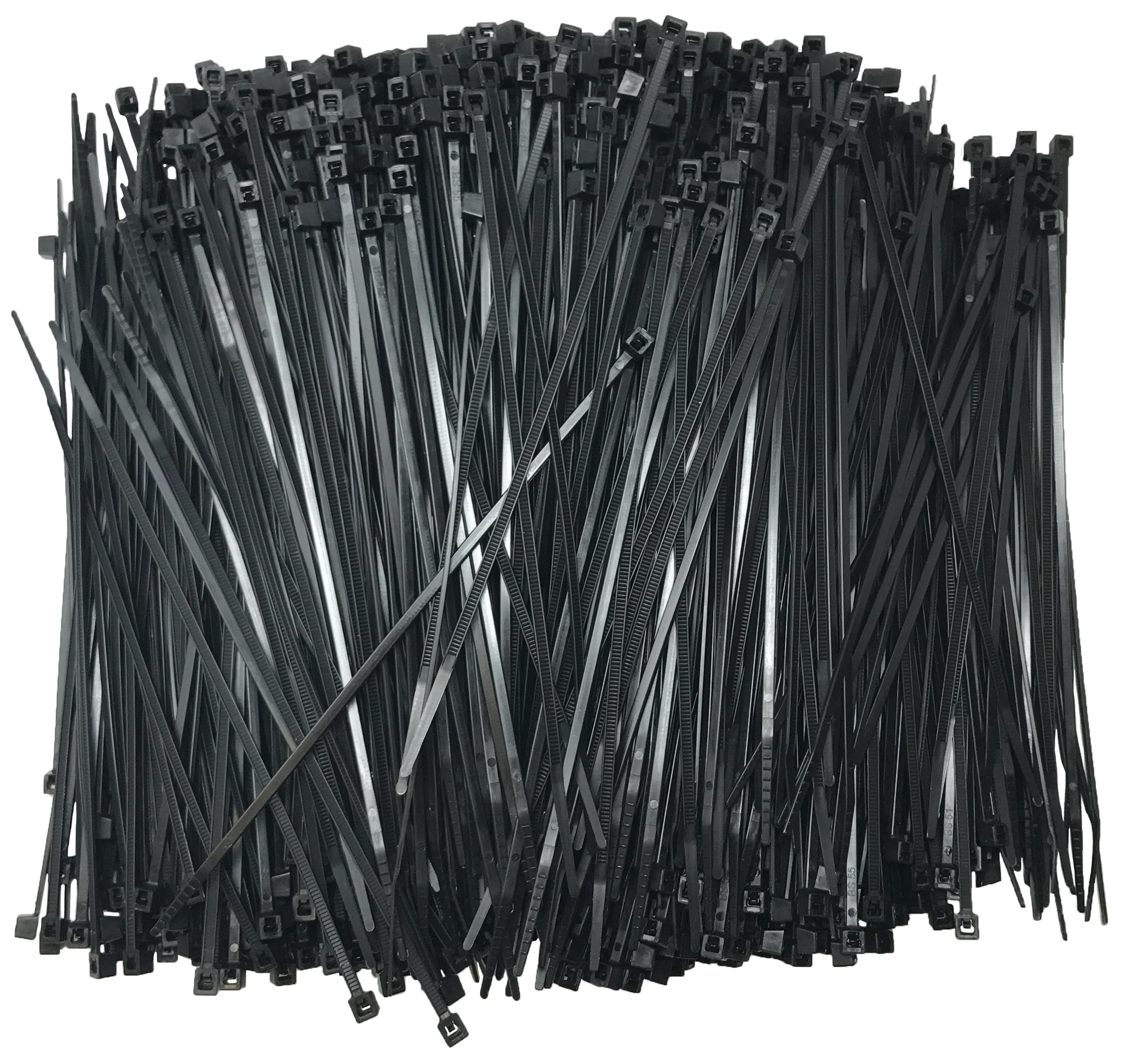 600 Piece Black Nylon Cable Zip Tie Assortment - 4" to 15" - Image 4