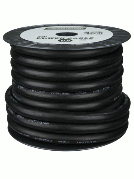 CCA Black Power Cable 1-0 Gauge, 25 ft