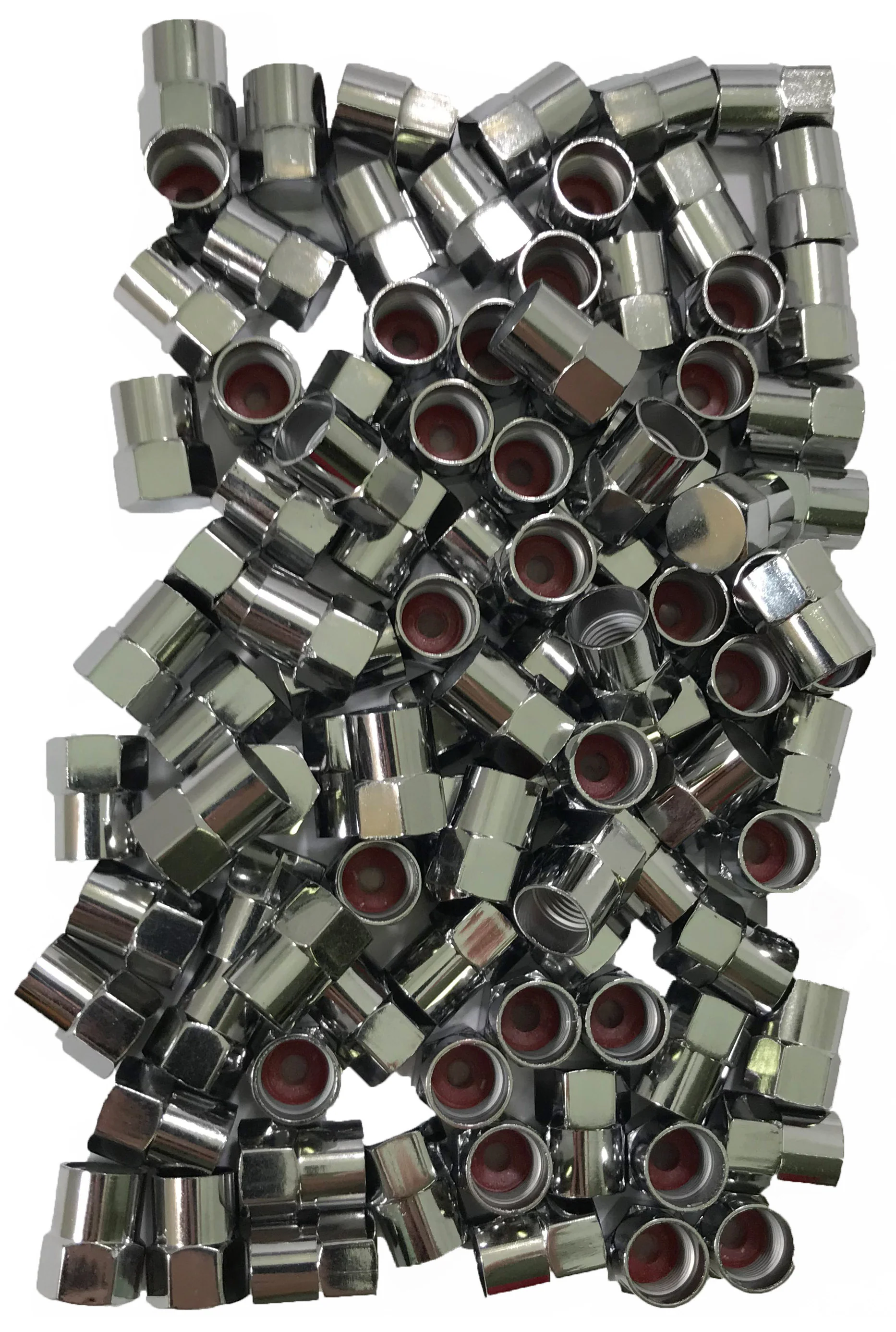 100 Pack Chromed Plastic Long Skirted Sealing Tire Valve Stem Cap For TPMS Application - Image 6